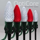 C9 Cool White / Red OptiCore&reg LED Christmas Pathway Lights, 5" PathPRO TM Stakes