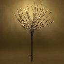 Brown Glimmer Spray Lighted Branches with Warm White LED Twinkle Lights, 6 pc