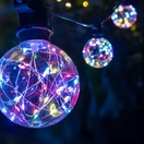 G95 RGB Color Change LEDimagine<sup>TM</sup> Globe String Lights, Commercial Black Wire