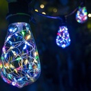 ST64 RGB Color Change LEDimagine<sup>TM</sup> Patio String Lights, Commercial Black Wire