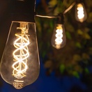 ST64 FlexFilament&reg 5W LED Edison Bulb Patio Lights, Commercial Black Wire