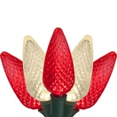  C9 Red, Warm White LED Christmas Lights