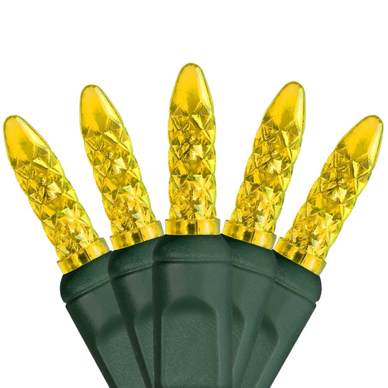 70 M5 Gold LED Christmas Lights, 4" Spacing