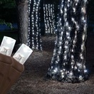 5mm Cool White LED Tree Wrap Lights, Brown Wire