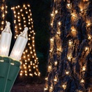 Clear Tree Wrap Lights, Green Wire