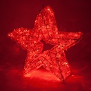 Wintergreen Lighting&reg LED Five Point Dimensional Star, Red Lights