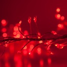 Red LED Fairy Garland Lights, Silver Wire