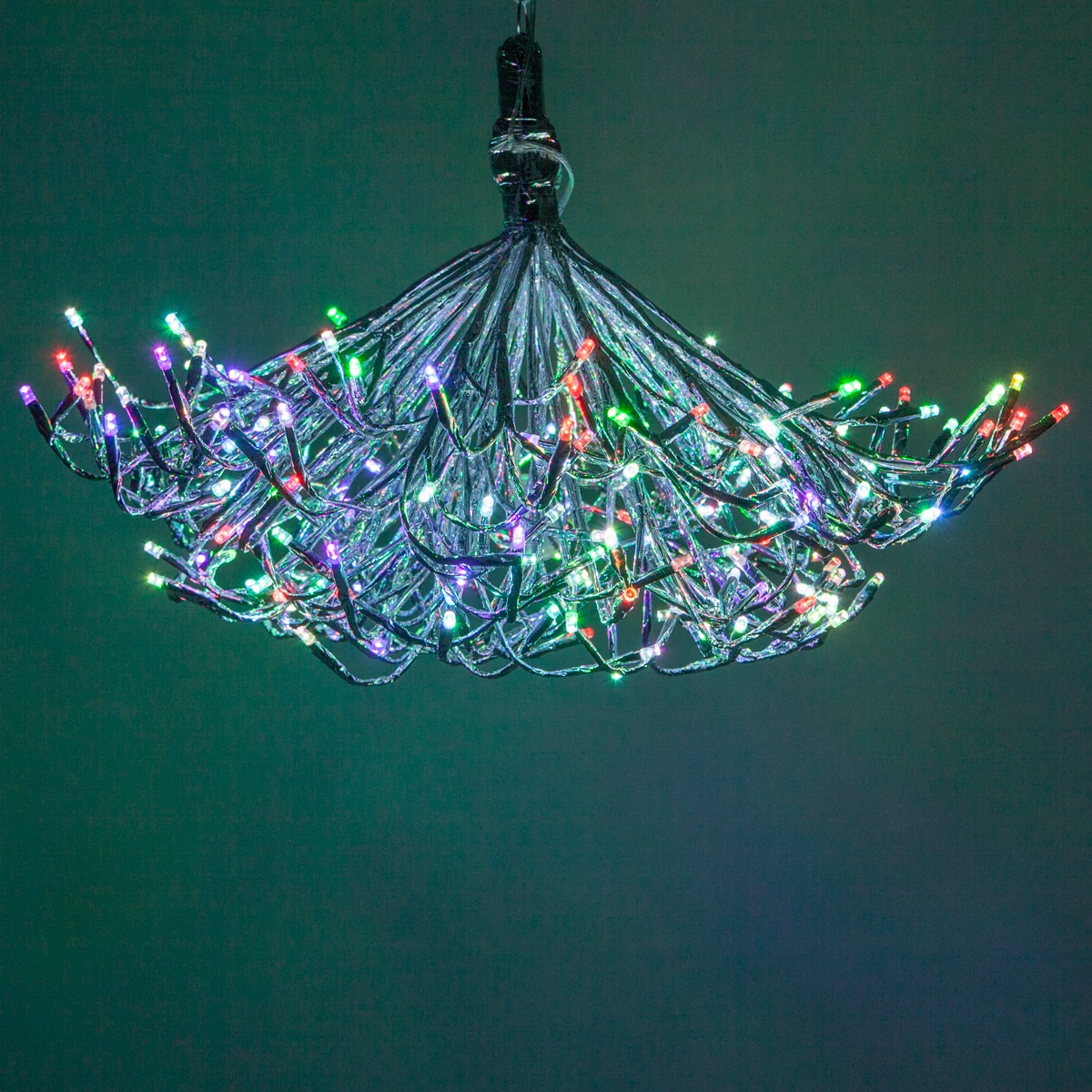 Starburst Lighted Branch DIY Chandelier