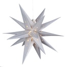 Aurora Superstar<sup>TM</sup> LED Fold-Flat Silver Moravian Star Light, Outdoor Rated 