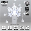 70 Cool White Snowflake LED Icicle Lights
