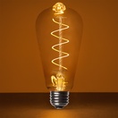 ST64 Warm White Glass FlexFilament&reg LED Edison Bulb Antiqued