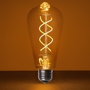 ST64 5W Warm White Glass FlexFilament&reg LED Edison Bulb Antiqued