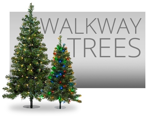Christmas Walkway Trees