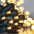 20 Warm White Battery Powered Twinkle 5mm LED Christmas Lights, Green Wire