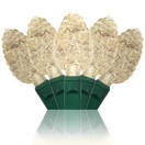25 Warm White Pinecone LED Lights, 8" Spacing