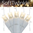 70 5mm Warm White SoftTwinkle LED Icicle Lights