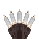  T5 Warm White LED Christmas Tree Lights, Brown Wire