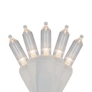  T5 Warm White LED Christmas Tree Lights, White Wire