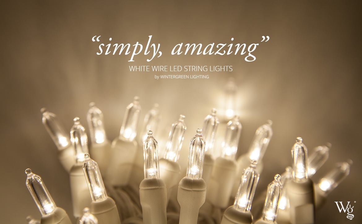 White Wire Christmas Mini Lights