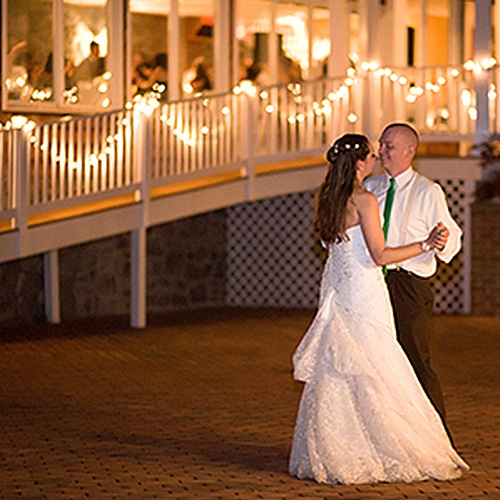 White Wire Wedding Lights